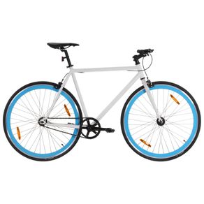 Image of Bicicletta a Scatto Fisso Bianca e Blu 700c 55 cm 92271