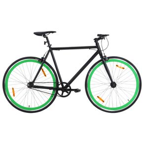Image of Bicicletta a Scatto Fisso Nera e Verde 700c 51 cm 92255
