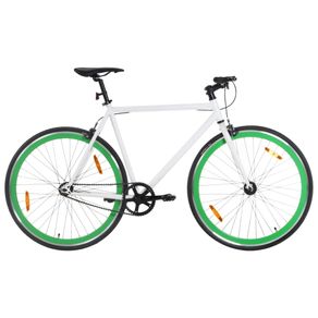 Image of Bicicletta a Scatto Fisso Bianca e Verde 700c 51 cm 92267