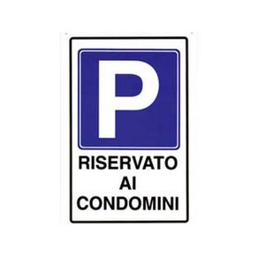 Image of 10pz cartello pargheggio riservato ai condomini cm20x30h codferxfer49436 - 10Pz Cartello "Pargheggio Riservato Ai Condomini" - Cm.20X30H. Cod:Ferx.Fer49436