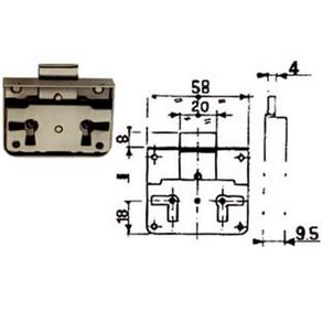 Image of 5pz serratura 12 scatola da applicare mm30 codferxfer57417 - 5Pz Serratura 1/2 Scatola Da Applicare - Mm.30 Cod:Ferx.Fer57417