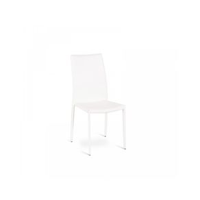 Image of 4x sedia in similcuoio e metallo bianco kitty sts - 4x Sedia in similcuoio e metallo bianco Kitty STS