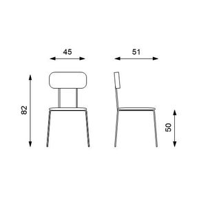 Image of 4x sedia in polipropilene con seduta bianca - 4x Sedia in polipropilene con seduta bianca