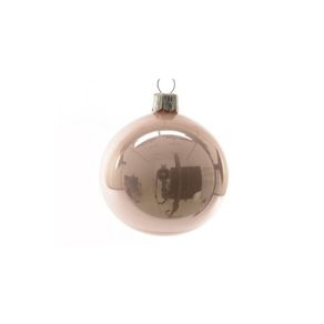 Image of Decorazione albero di natale pallina in vetro rosa lucido cm 6 - Decorazione albero di Natale Pallina in vetro rosa lucido cm 6
