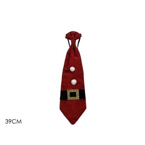 Image of Cravatta natalizia rossa babbo natale 39x10 cm - Cravatta natalizia Rossa babbo Natale 39x10 cm