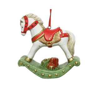Image of Cavallo a dondolo in terracotta da appendere 95x3 cm - Cavallo A Dondolo In Terracotta Da Appendere 9,5X3 Cm