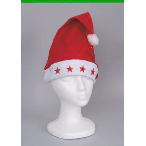 Image of Cappello rosso con stelle luminose cm45 decorazione di natale - Cappello Rosso Con Stelle Luminose Cm.45 decorazione di Natale