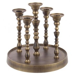 Image of Candelabro kylie 5f brunito cbase - Candelabro Kylie 5F Brunito C-Base
