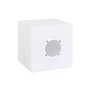 Image of Lampada led cubo speaker in polietilene 20x20cm - Lampada LED Cubo Speaker in Polietilene 20x20cm