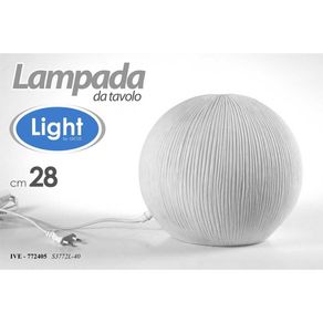 Image of Lampada sfera da tavolo bianca design cm 275 x 255h - Lampada sfera da tavolo bianca design cm 27.5 x 25.5h
