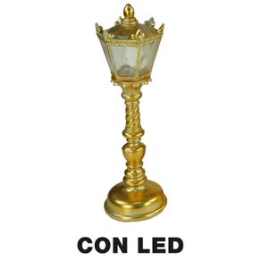 Image of Gold led resin lamppost cm13x125h415