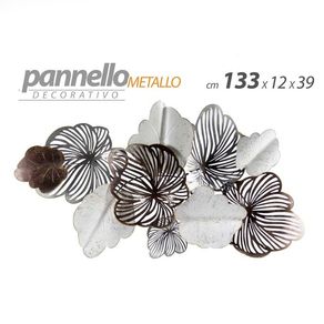 Image of Pannello decorativo in metallo da parete quadro cm 133 x 69 x 12