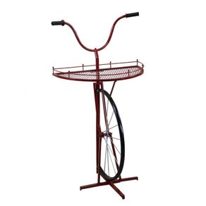 Image of Mensola design metallo bicicletta rosso cm 64 x 3338 x h81 - Mensola design metallo bicicletta rosso cm 64 x 33/38 x h81