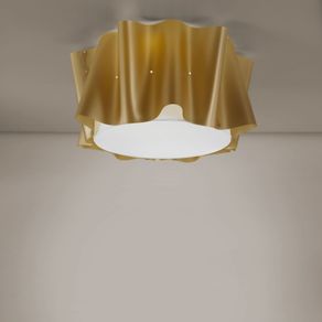 Image of Plafoniera 5 luci new gold cm 60 x 32h - Plafoniera 5 Luci New Gold Cm. 60 x 32h