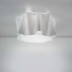 Image of Plafoniera 5 luci bianco cm 60 x 32h - Plafoniera 5 Luci Bianco Cm. 60 x 32h