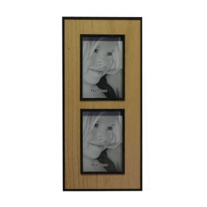 Image of Wall photo frame budapest wood multiple 2p rectangular cm405x185x15