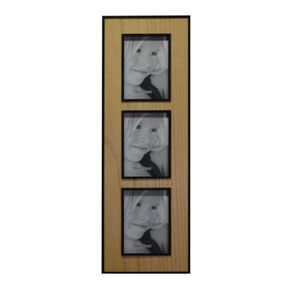 Image of Multiple 3p rectangular budapest wooden wall photo frame cm185x58x15 - Multiple 3p rectangular Budapest wooden wall photo frame cm18,5x58x1,5