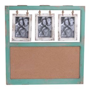 Image of Multiple rectangular wooden wall photo frame 3p cm54x25h55