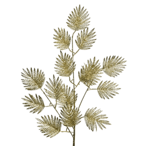 Image of Ramo con foglie oro h 75 cm - Ramo con foglie oro H 75 cm
