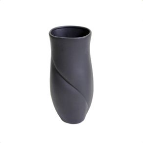 Image of Vaso ceramica petalo nero opaco cm17x16h365
