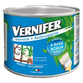 Image of Vernice antiruggine base acqua vernifer ml 500 grigio medio brill4607 - Vernice Antiruggine Base Acqua 'Vernifer' Ml. 500 - Grigio Medio Brill.(4607)