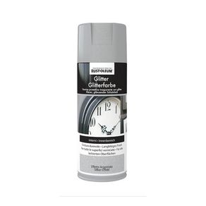 Image of Vernice spray glietter alta qualità colore grigio argento glitterato 400ml - Vernice Spray Glietter Alta Qualità Colore Grigio Argento Glitterato 400Ml