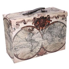 Image of Rectangular globe ecoleather suitcase cm34x24h145 - Rectangular globe eco-leather suitcase cm34x24h14,5