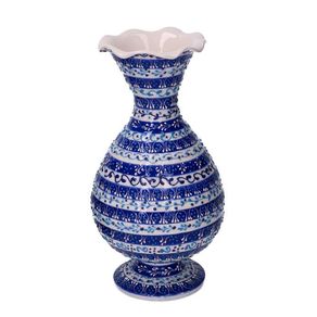 Image of Vaso ceramica blu cm ø12h25
