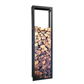 Image of Scaffale porta legna in acciaio con ripiano porta oggetti dimensione alto 723 - Scaffale porta legna in acciaio con ripiano porta oggetti - dimensione: alto - 723
