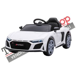 Image of Auto elettrica per bambini audi r8 sport 12v colore bianco - Auto Elettrica per Bambini Audi R8 Sport 12V colore Bianco