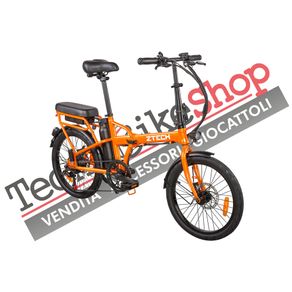 Image of Bicicletta elettrica a pedalata assistita pieghevole ztech zt12 camp 60 250w 36v 8ah colore arancione - Bicicletta Elettrica a Pedalata assistita Pieghevole Z-Tech ZT-12 Camp 6.0 250w 36v 8ah colore Arancione
