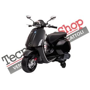 Image of Moto scooter elettrico per bambini piaggio vespa sprint 12v colore nero - Moto Scooter Elettrico per Bambini Piaggio Vespa Sprint 12V colore Nero