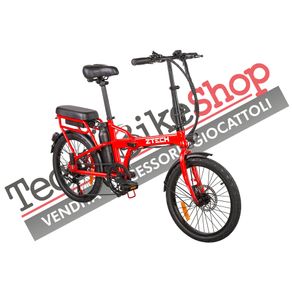 Image of Bicicletta elettrica a pedalata assistita pieghevole ztech zt12 camp 60 250w 36v 8ah colore rosso - Bicicletta Elettrica a Pedalata assistita Pieghevole Z-Tech ZT-12 Camp 6.0 250w 36v 8ah colore Rosso