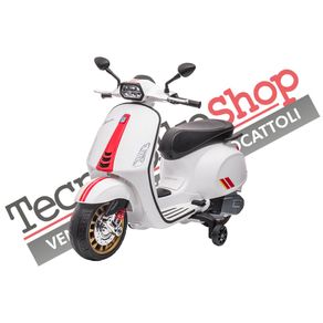 Image of Moto scooter elettrico per bambini piaggio vespa sprint 12v colore bianco - Moto Scooter Elettrico per Bambini Piaggio Vespa Sprint 12V colore Bianco