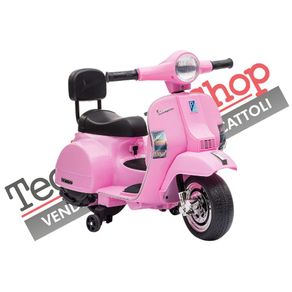 Image of Moto scooter elettrico per bambini piaggio mini vespa px small 6v colore rosa - Moto Scooter Elettrico per Bambini Piaggio Mini Vespa PX Small 6V colore Rosa
