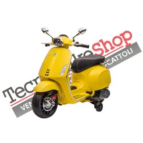 Image of Moto scooter elettrico per bambini piaggio vespa sprint 12v colore giallo - Moto Scooter Elettrico per Bambini Piaggio Vespa Sprint 12V colore Giallo