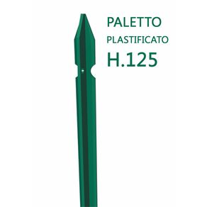Image of 10Pz Paletto A "T" Sezione Mm 30X30X3 Altezza 125 Cm Plastificato Verde Per Recinzioni