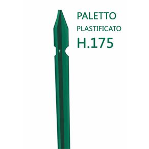 Image of 10Pz Paletto A "T" Sezione Mm 30X30X3 Altezza 175 Cm Plastificato Verde Per Recinzioni