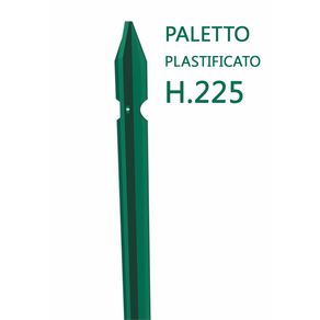 Image of 10Pz Paletto A "T" Sezione Mm 35X35X3 Altezza 225 Cm Plastificato Verde Per Recinzioni
