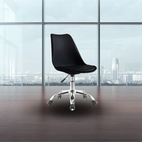 Image of Sedia da ufficio nera lc719 seduta ergonomica e ruote - Sedia da ufficio nera LC719 seduta ergonomica e ruote