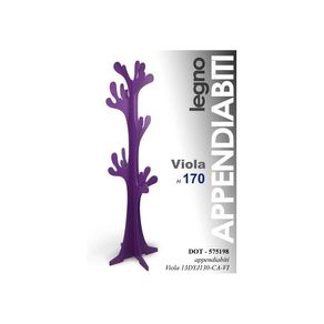 Image of Appendiabiti da terra piantana viola cm 50 x 42 x 170 h