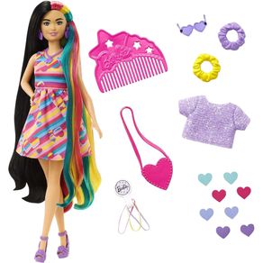 Image of Barbie super chioma bambola petite con abito a cuori e 15 accessori idea regalo - Barbie Super Chioma Bambola Petite con Abito a Cuori e 15 Accessori Idea Regalo