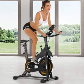 Image of Cyclette spinning bike bici allenamento fitness cardio con display lcd blutooth - Cyclette Spinning Bike Bici Allenamento Fitness Cardio con Display LCD Bluetooth