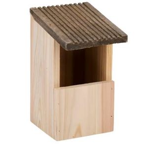 Image of Casetta per uccelli nido sospeso in legno per volatili passeri 14x12x22 cm - Casetta per Uccelli Nido Sospeso in Legno per Volatili Passeri 14x12x22 cm
