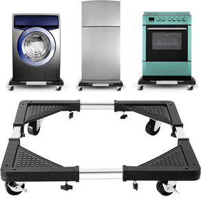 Image of Base supporto regolabile per lavatrice lavastoviglie elettrodomestici 4 ruote - Base Supporto Regolabile per Lavatrice Lavastoviglie Elettrodomestici 4 Ruote
