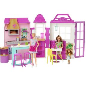 Image of Barbie playset il ristorante con oltre 30 accessori da cucina e 6 aree da gioco - Barbie Playset Il Ristorante con Oltre 30 Accessori da Cucina e 6 Aree da Gioco