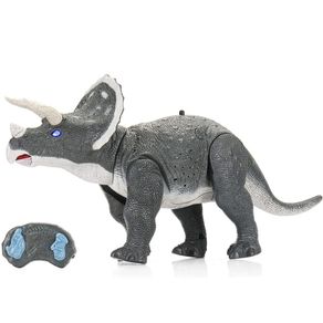 Image of Dinosauro robot triceratopo radiocomandato luci suoni movimenti giocattolo bimbi - Dinosauro Robot Triceratopo Radiocomandato Luci Suoni Movimenti Giocattolo Bimbi