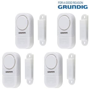 Image of Grundig set 4 pezzi sistema allarme per porte e finestre con interruttore 90 db - Grundig Set 4 pezzi Sistema allarme per Porte e Finestre con Interruttore 90 dB