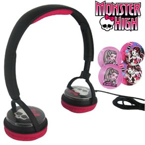 Image of Cuffie monster high per mp3 cd audio con adesivi personalizzati jack 35mm - Cuffie Monster High per MP3 CD AUDIO con Adesivi Personalizzati Jack 3,5mm