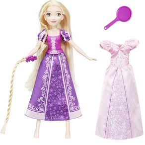 Image of Bambola disney princess rapunzel 2 abiti e movimento frusta giocattolo bambini - Bambola Disney Princess Rapunzel 2 Abiti e Movimento Frusta Giocattolo Bambini